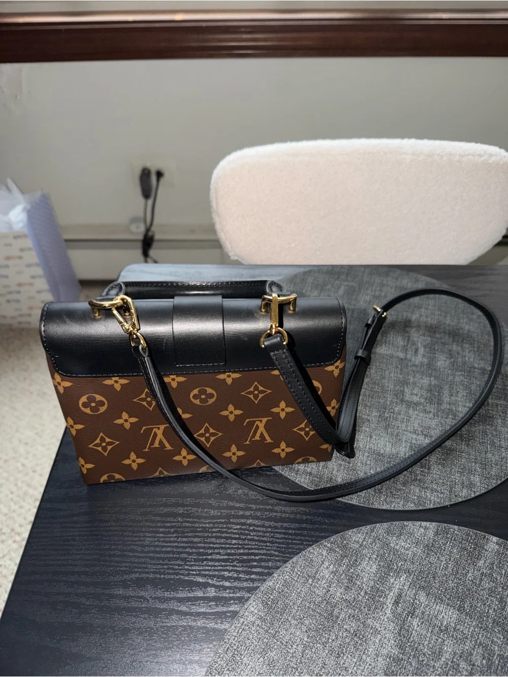 Louis Vuitton Monogram Locky BB Bag in Black